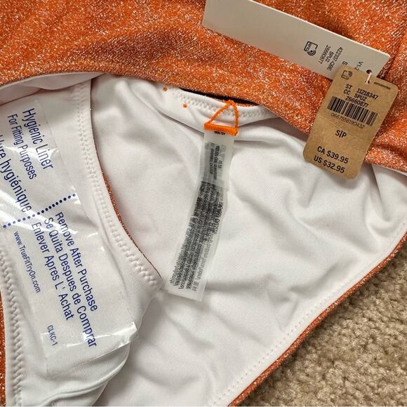 Victoria’s Secret Tangelo Orange Brazilian Shimmer High Waist Bikini NWT XS/S - Picture 12 of 15